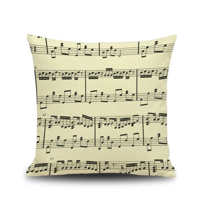 Decorbites™ Notenbrief Piano-Grafik-Druck Leinen-Kissenbezug 45x45cm Wohnzimmer-Dekoration