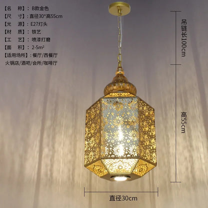 Decorbites™ Gold-Lustre-Hängeleuchten LED E27 – Vintage-Luxus-Eisen für Heimdekoration & Restaurant