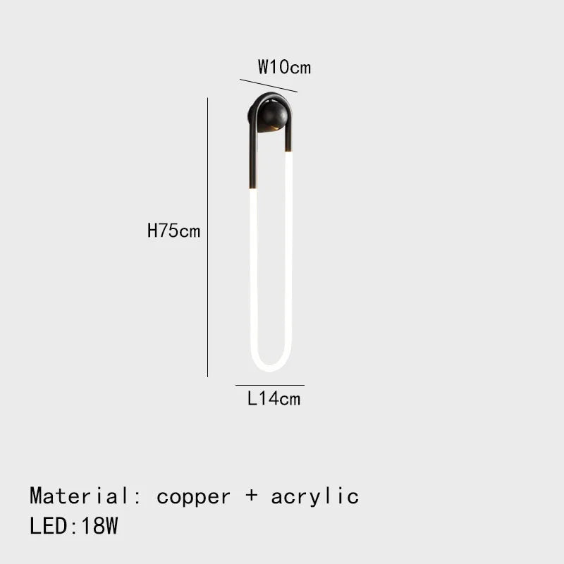 Decorbites™ Ellipse Wandlampen: Gold Schwarz Kupfer Weiß, 3-Farben-Dimmung