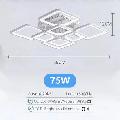 DecorBites™ LED Ceiling Chandelier with Dimmable Light for Home Decor
