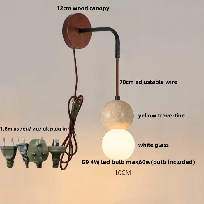 Decorbites™ LED Weißes Glas Wandlichter Armatur Moderner Zugschalter Nachttischleuchte