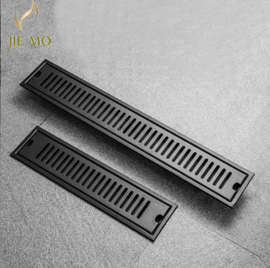 Decorbites™ Schwarz 304 Edelstahlstreifen Bodengully für Toilette, Dusche, großer Überlauf