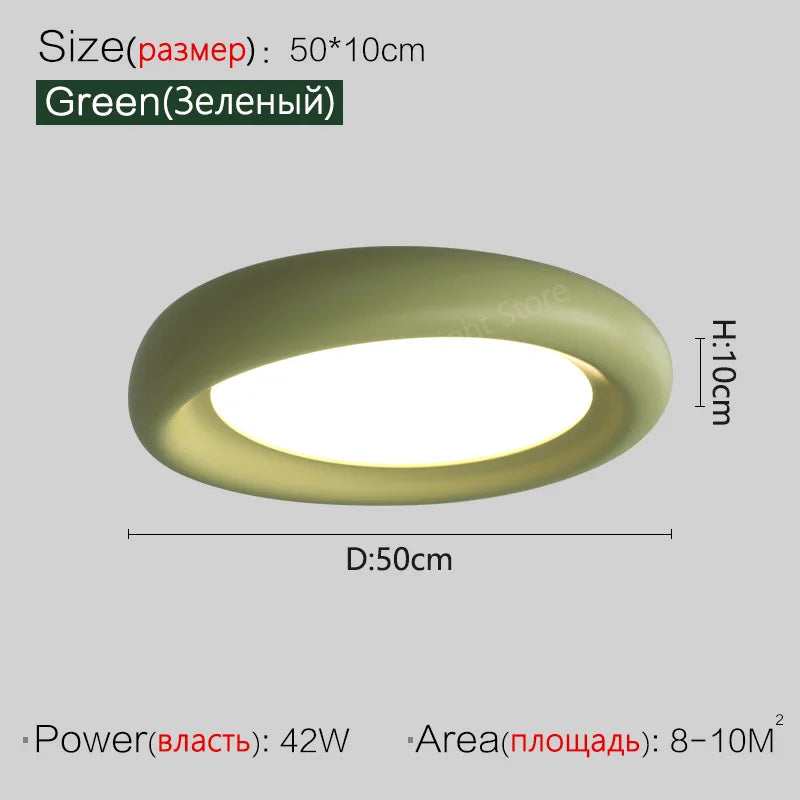Decorbites™ LED-Deckenleuchte Creme für Mädchenzimmer – Moderne minimalistische Beleuchtung für das Schlafzimmer