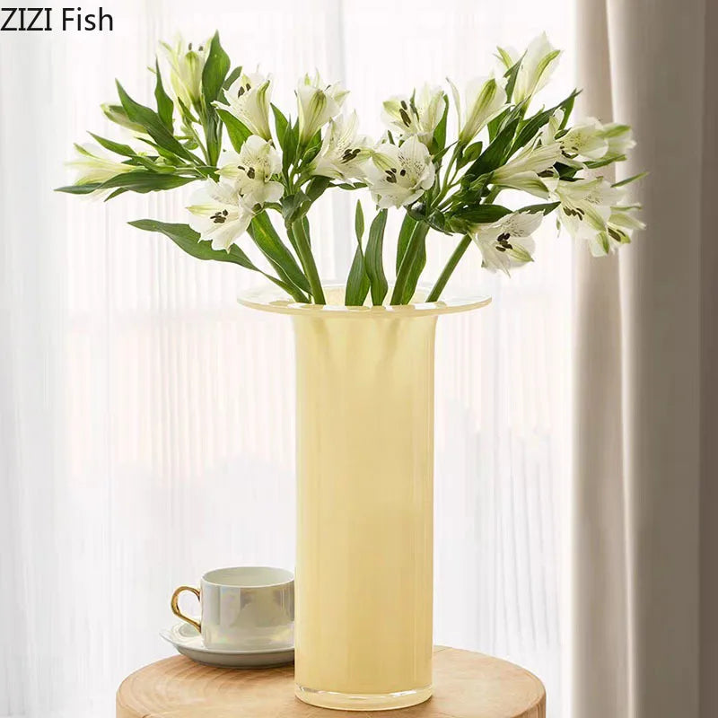 Decorbites™ Jade Trompetenglas-Vase Hydroponik-Blumentopf Schreibtisch-Dekoration