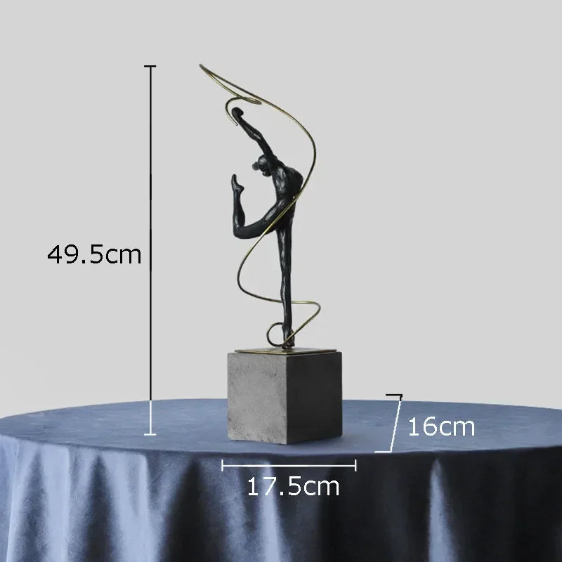 Decorbites™ Gymnastik-Figuren-Statue Harz-Skulptur Raumdekoration Abstrakte Athleten-Ästhetik