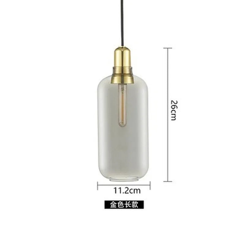 Decorbites™ Industrielle Buntglas-Hängeleuchte LED Pendellampe für Ess- und Wohnzimmer