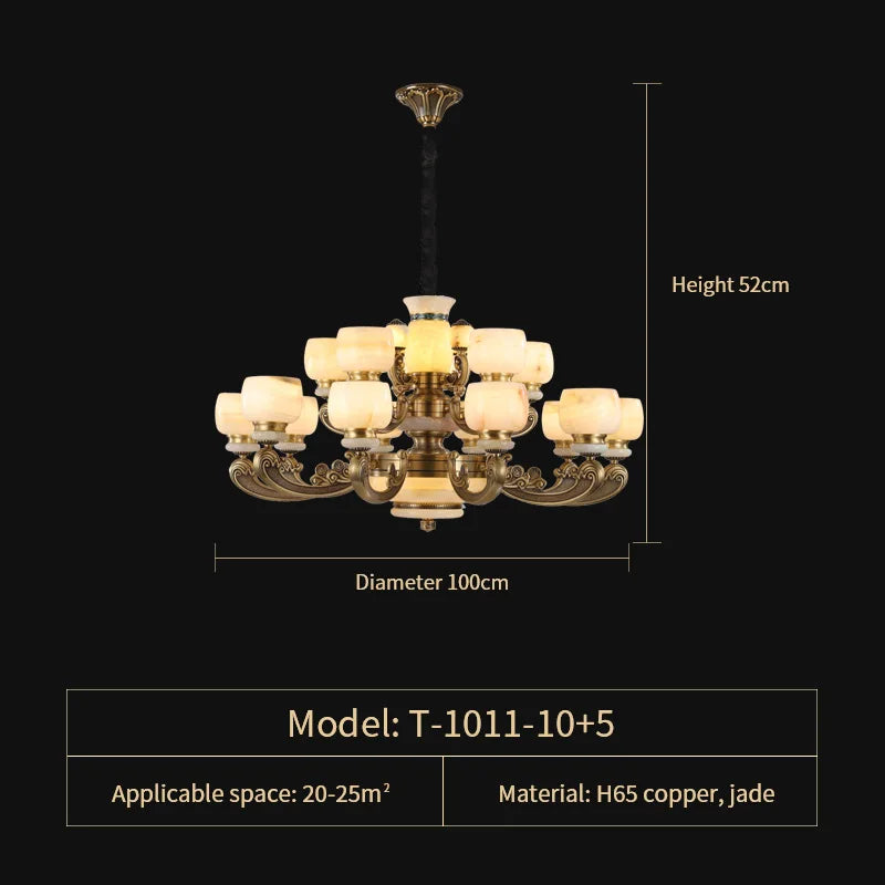 Decorbites™ Jade-Leuchter: Stilvolle chinesische Zen-Wohnzimmerlampe für Duplex-Gebäude von Guangdong Zhongshan