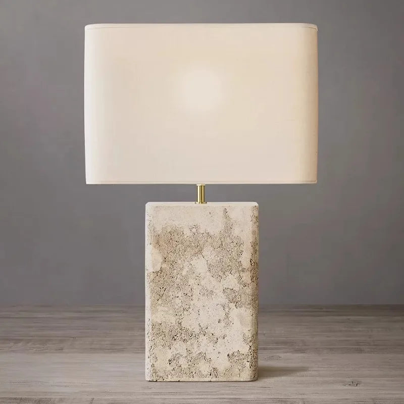 Brown Stone Fabric Lamp