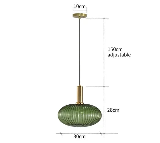 Decorbites™ Bunte Glasanhängerleuchten Wohnzimmer Nachttischlampe LED Hängelampe