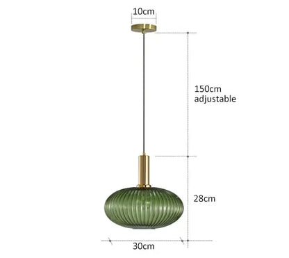 Decorbites™ Bunte Glasanhängerleuchten Wohnzimmer Nachttischlampe LED Hängelampe