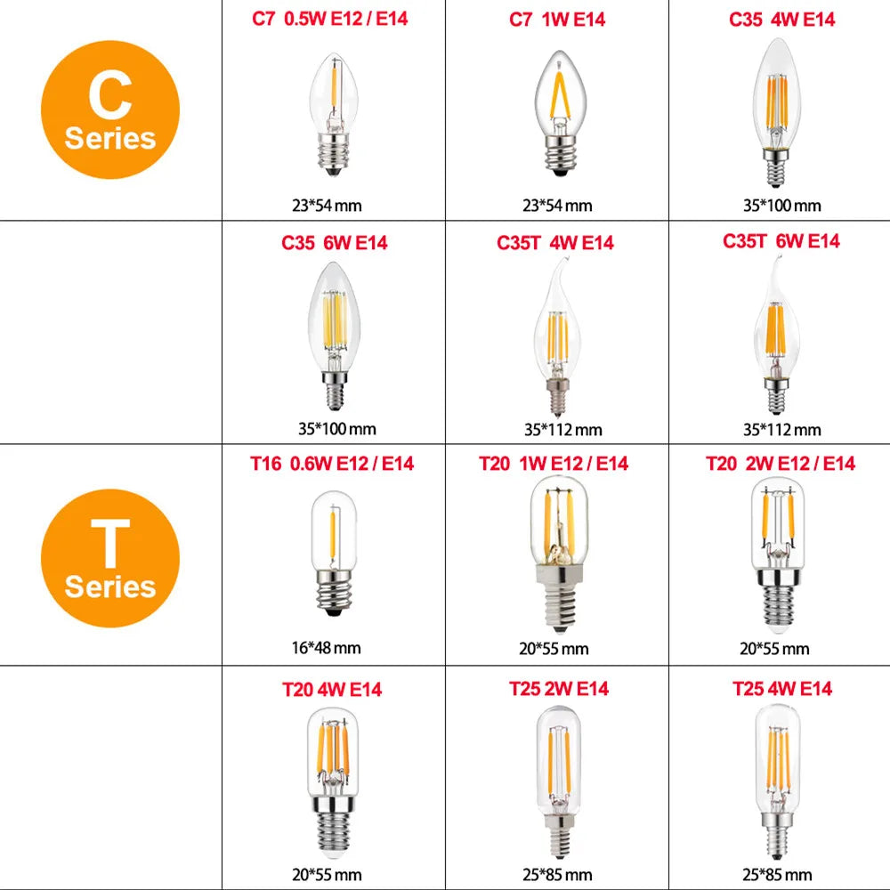 Clear Glass Vintage Bulb