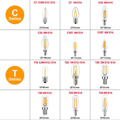 Decorbites™ LED-Filamentlampe Klarer Glas T16 A19 ST64 Dimmbare Vintage-Lampe