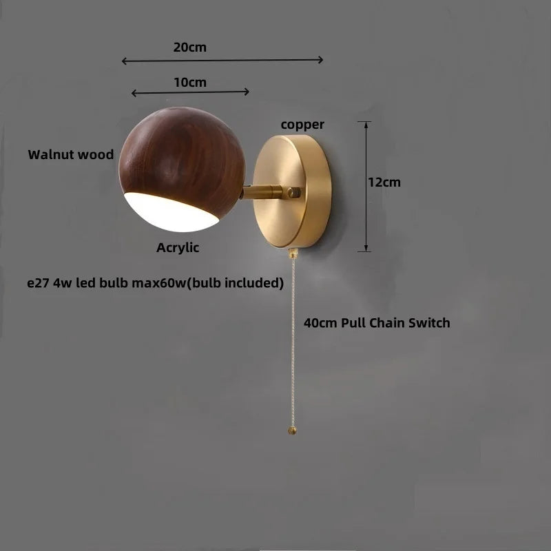 Decorbites™ LED Holz-Basis Wandlampe Modernes Kunst-Lichtarmatur für Wohnzimmer & Badezimmer