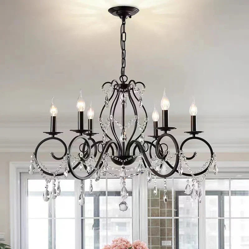 DecorBites™ Crystal Candle Chandelier for Bedroom and Living Room Lighting