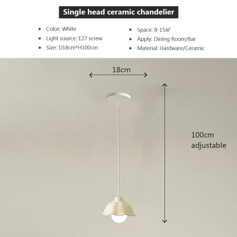 Decorbites™ Elegante LED-Hängelampe in Creme für das Esszimmer