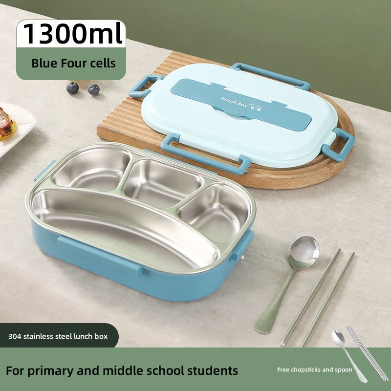 Decorbites™ Isolierter Bento-Mahlzeitbox-Set mit Besteck, tragbare Lebensmittelaufbewahrung