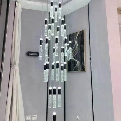 Decorbites™ Zylinder-Kristall-Lüster: Moderne Villa-Wohnzimmerlampe für stilvolle Interieurs.