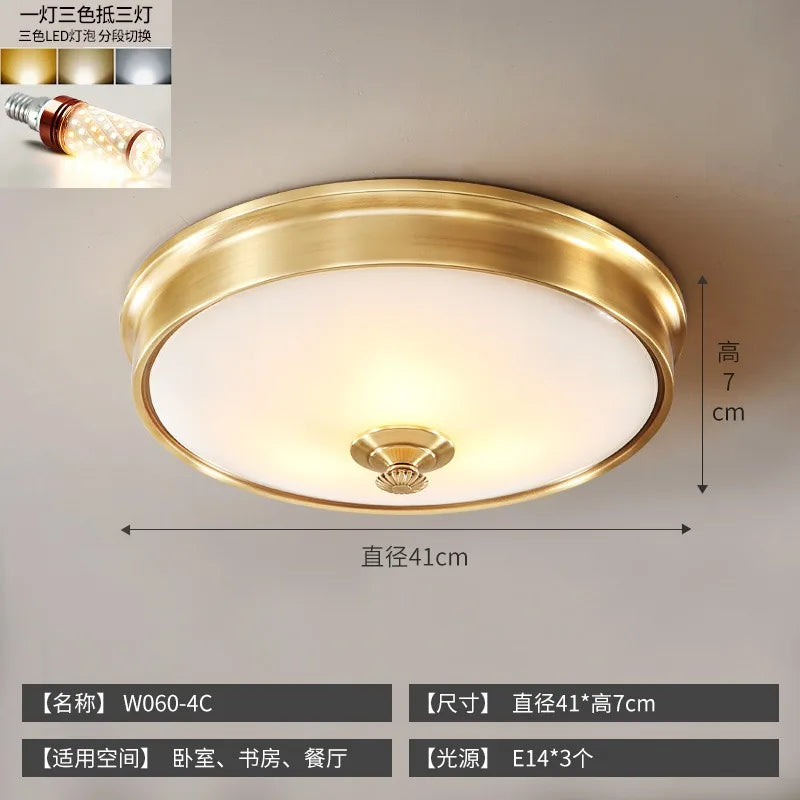 Decorbites™ Gold-Luster Kupferdeckenleuchte LED E14 Minimalistisches modernes Lichtarmatur