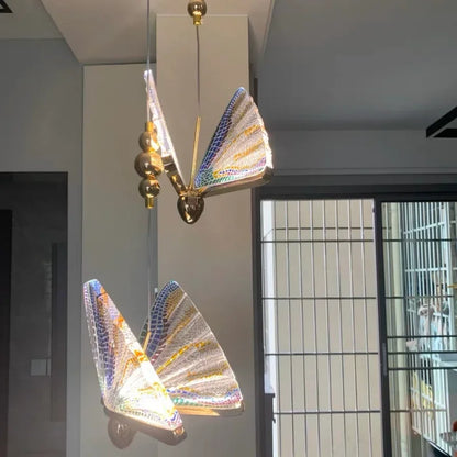 DecorBites™ Crystal Butterfly Pendant Lamp for Bedroom and Kitchen Lighting