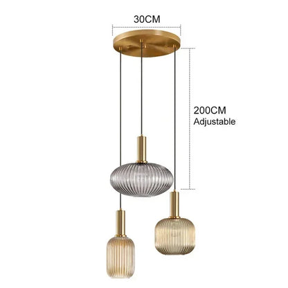 Decorbites™ Bunte Glasanhängerleuchten Wohnzimmer Nachttischlampe LED Hängelampe
