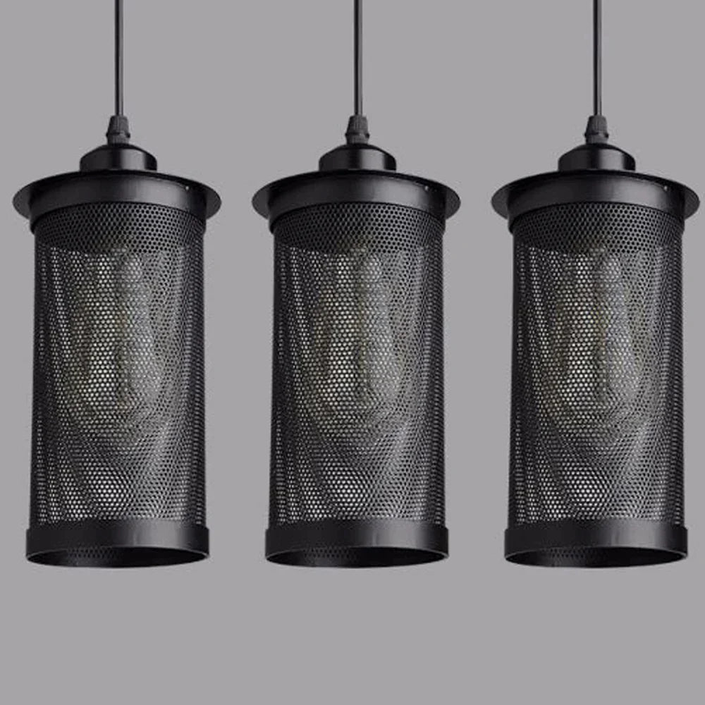 Decorbites™ Industrielles Nordisches Schwarzes Eisenkäfig-Pendant-Licht Loft-Hängelampe