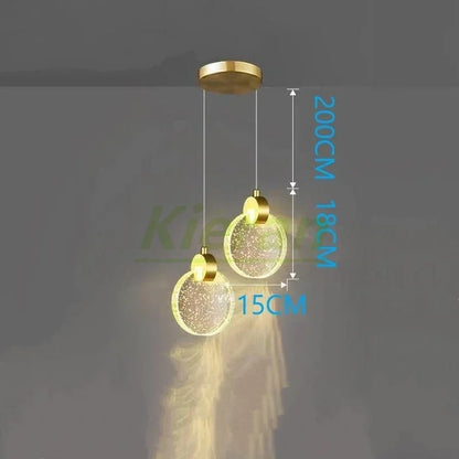 DecorBites™ Elegant Crystal LED Chandelier for Bedroom Dining Room Living Room Decoration