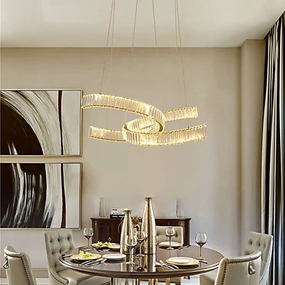 DecorBites™ Crystal LED Pendant Lights Remote Control Dimmable Suspension Lamp