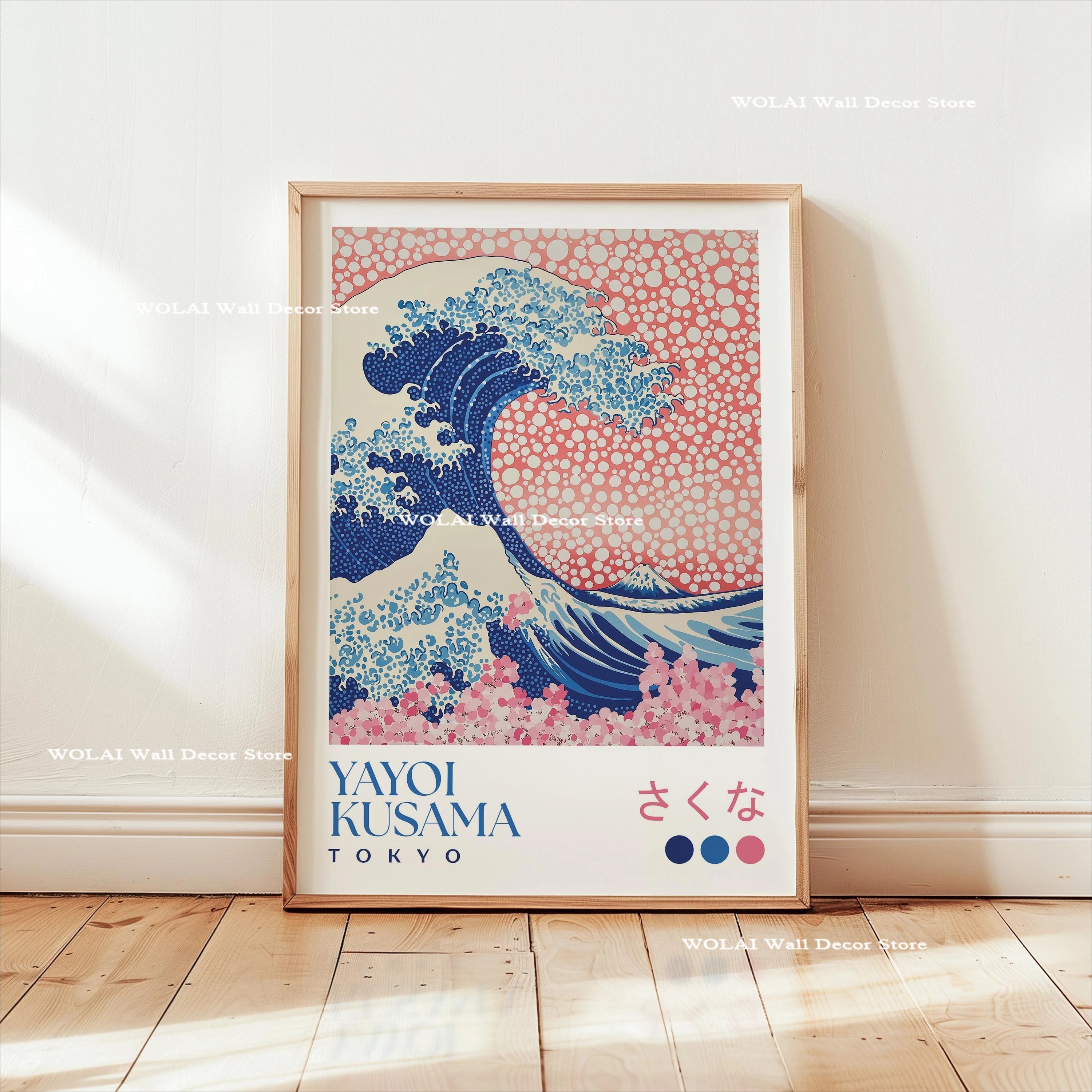 Yayoi Kusama Koi Fish Jellyfish Animal Canvas Prints Japanese Hokusai Giant Wave Wall Art Posters for Living Room Home Decor