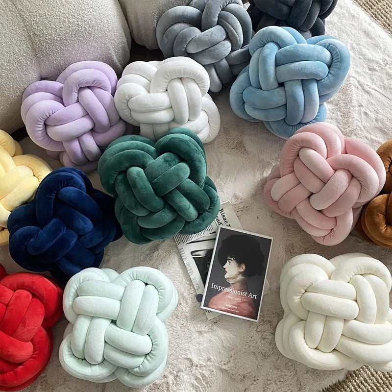 Plush Knot Ball Pillow