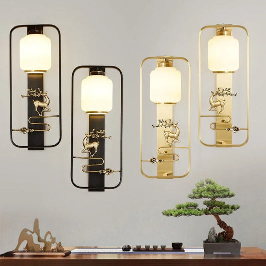Decorbites™ Elchendekor-Wandleuchten | Moderne Kupfer-Wandleuchten für das Wohnzimmer