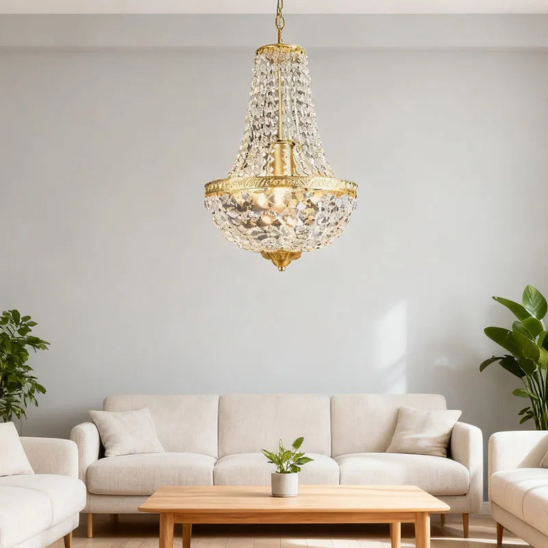 Retro Crystal Iron Pendant Light
