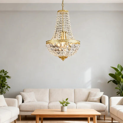Retro Crystal Iron Pendant Light