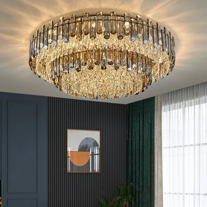 Decorbites™ Gold-Kristall-Kronleuchter für das Wohnzimmer – Luxuriöse Beleuchtungseinrichtung
