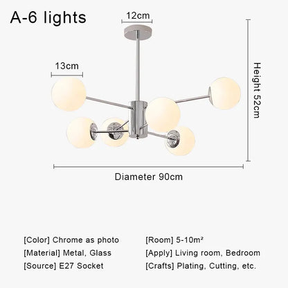 Decorbites™ Glas-Kugeln-LED-Deckenleuchter für modernes Wohnzimmer und Schlafzimmer