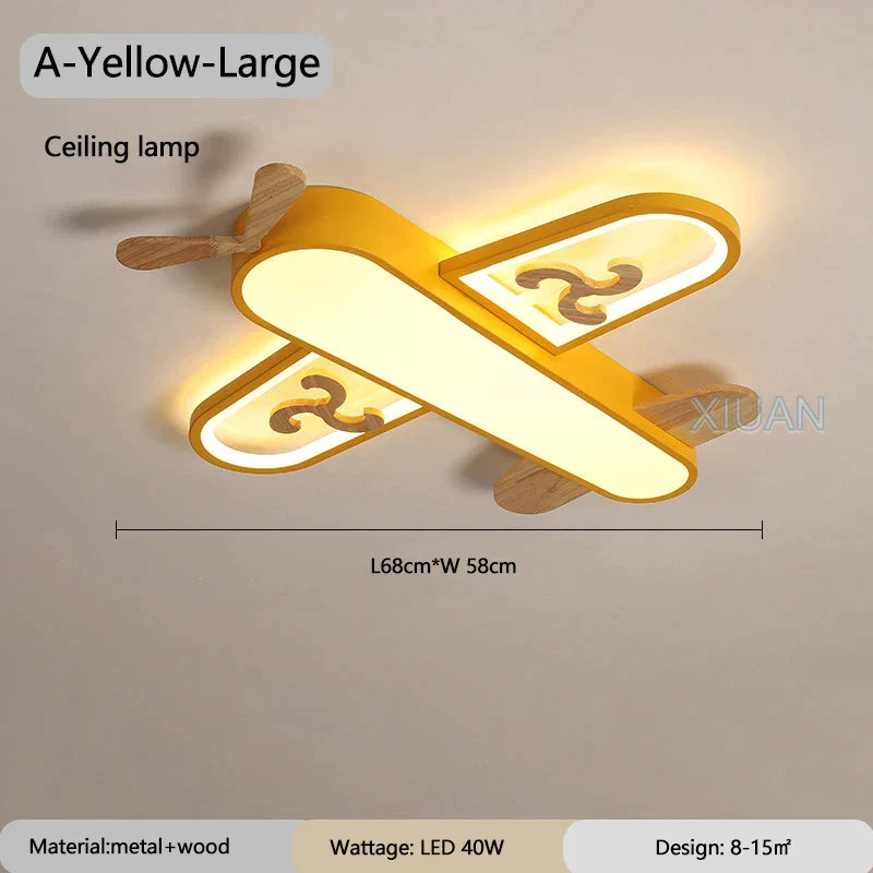 Decorbites™ Kinder-Flugzeug-Anhängerleuchten Holz Metall Wandlampen Kinderzimmer Schule LED