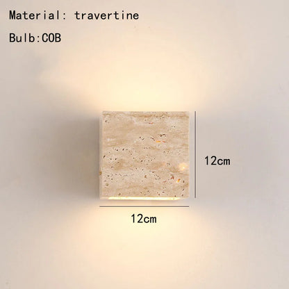DecorBites™ Cuboid Stone LED Wall Lamp 3000K Parlor Bedroom Stairs Creative Lighting