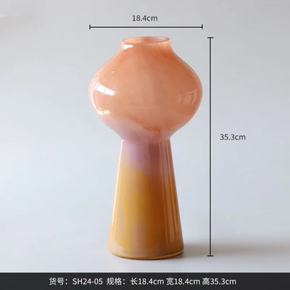 Decorbites™ Gradient-Glas-Vase Kürbis Hydroponische Blumenarrangement-Terrarium Bouquethalter