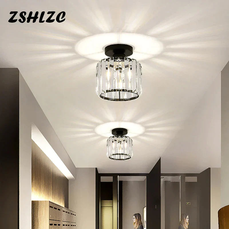 DecorBites™ Crystal LED Chandelier for Aisle, Hallway, and Living Spaces
