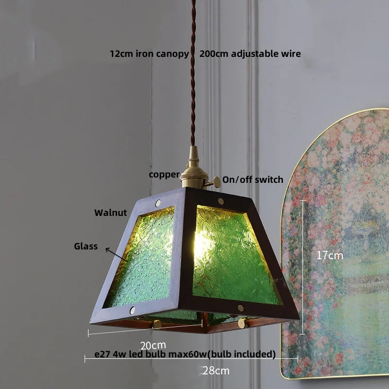 DecorBites™ Glass LED Pendant Lamp Copper Socket for Dining Living Room Decor