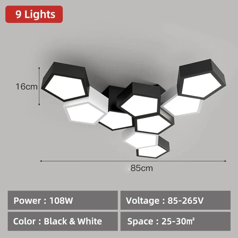 Decorbites™ Geometrische Deckenlampen: Moderne & kreative Leuchten für das Schlafzimmer