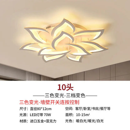 Decorbites™ Lotus-Lüster: Moderne LED-Deckenleuchte für Zuhause, Wohnzimmer, Schlafzimmer.