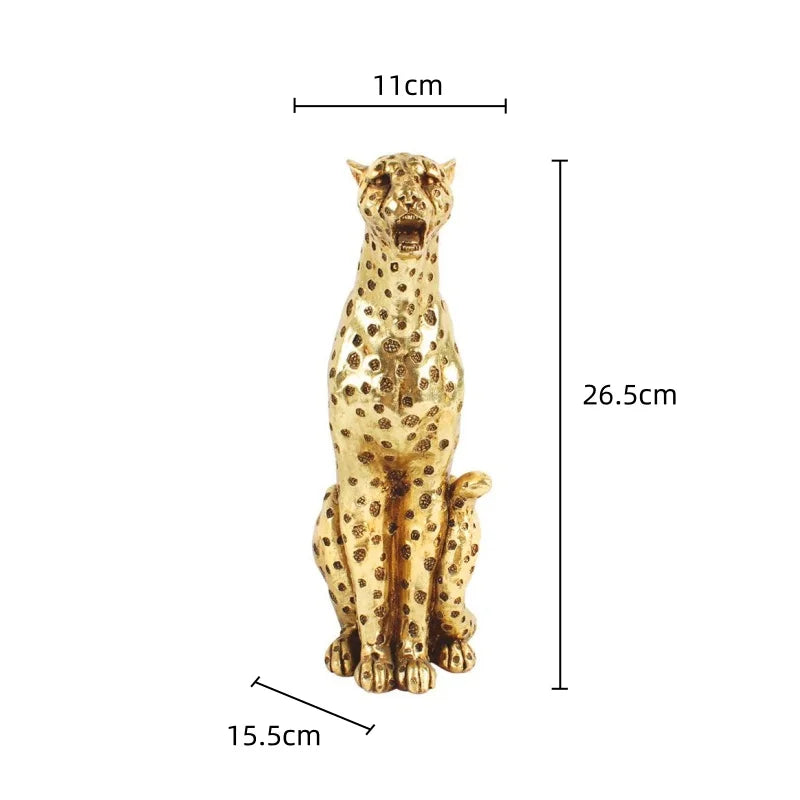 Decorbites™ Goldener Leopard Gepard Harz Tier-Skulptur Figur