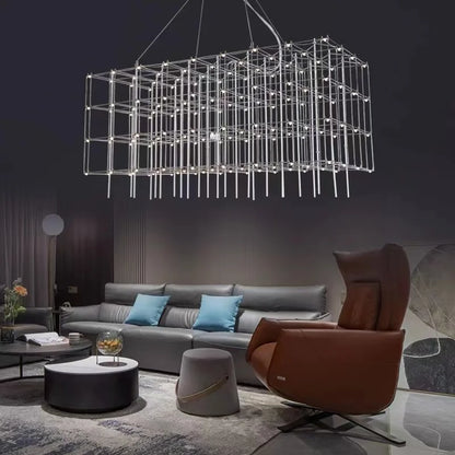 Decorbites™ Cosmos-Kronleuchter: Nordisches Silber-Glühwürmchen-Licht für luxuriöse Wohn- und Esszimmer