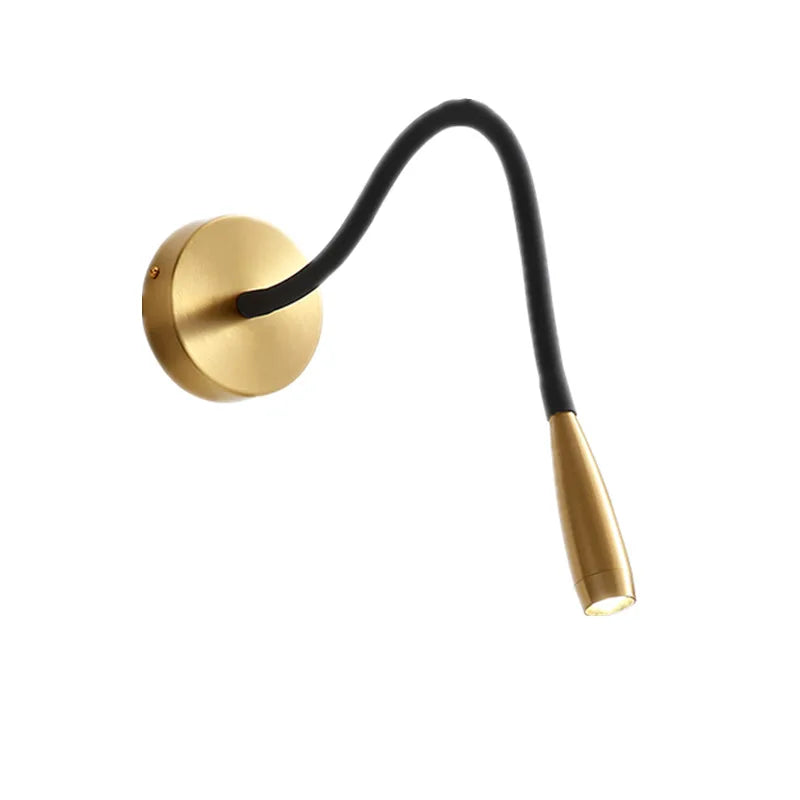 DecorBites™ Adjustable Nordic Bronze Wall Lamp for Bedroom Study LED Reading Light