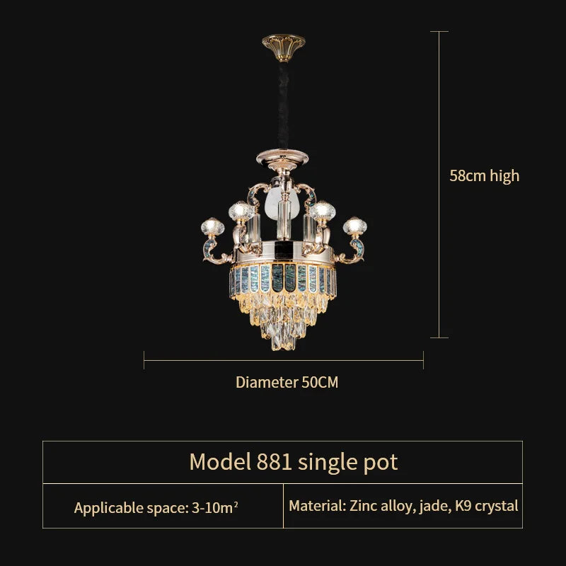 Decorbites™ Kristall-Esszimmer-Lüster: Eleganter europäischer Stil Wohnzimmerleuchte, Schlafzimmer-Dekoration