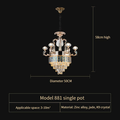 Decorbites™ Kristall-Esszimmer-Lüster: Eleganter europäischer Stil Wohnzimmerleuchte, Schlafzimmer-Dekoration