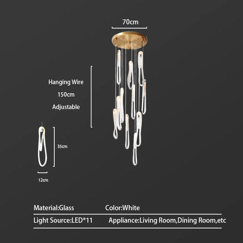 Decorbites™ Elegante LED-Glasleuchter für luxuriöse Wohnraumausstattung
