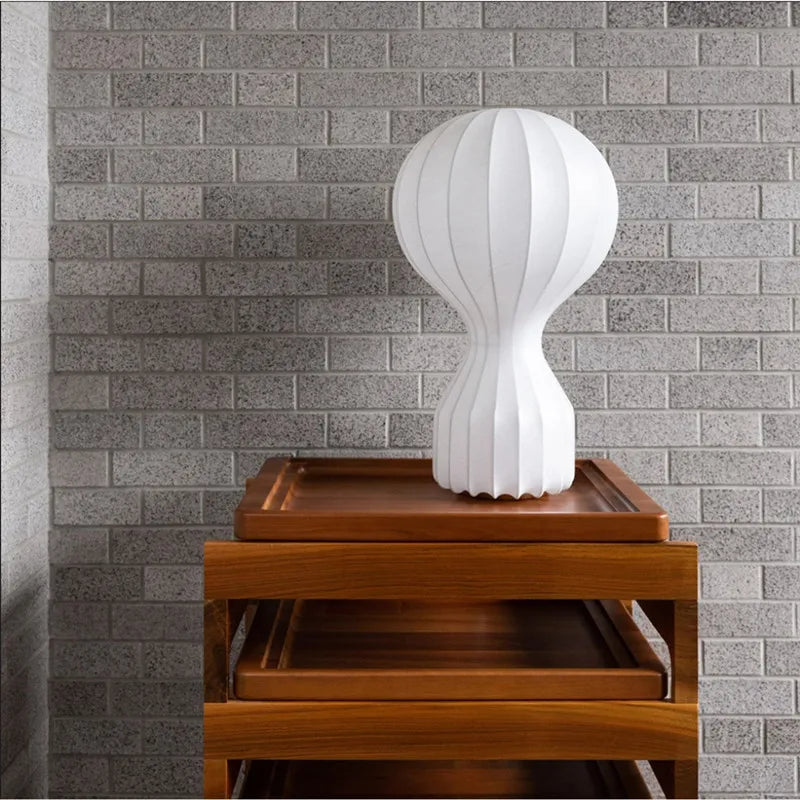 DecorBites™ Gatto Cocoon Silk Table Lamp Home Bedroom Study Minimalist Art Light