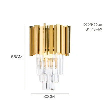 DecorBites™ Glass Rod Crystal Wall Sconce: Modern Luxury Bedroom Living Room Light