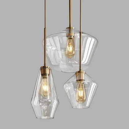 Decorbites™ Glasleuchter: Bernsteinfarbene Pendelleuchten für Esszimmer, Wohnzimmer, Schlafzimmer, Hotel, Café